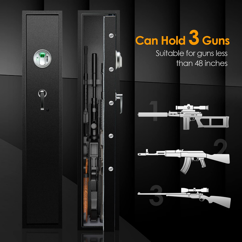 Load image into Gallery viewer, Goplus Rifle Safe, Quick Access 3-Gun Safes for Rifles w/Biometric Fingerprint - GoplusUS
