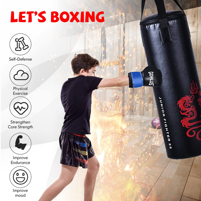 Load image into Gallery viewer, Goplus Punching Bag Set with Gloves, 22LBS/ 40LBS Filled Kick Boxing Bag, Rucksack, Jump Rope - GoplusUS
