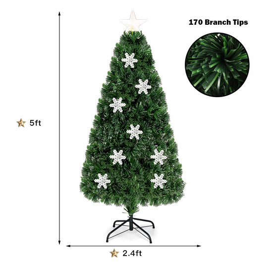 Goplus Pre-Lit Fiber Optic Artificial Christmas Tree - GoplusUS