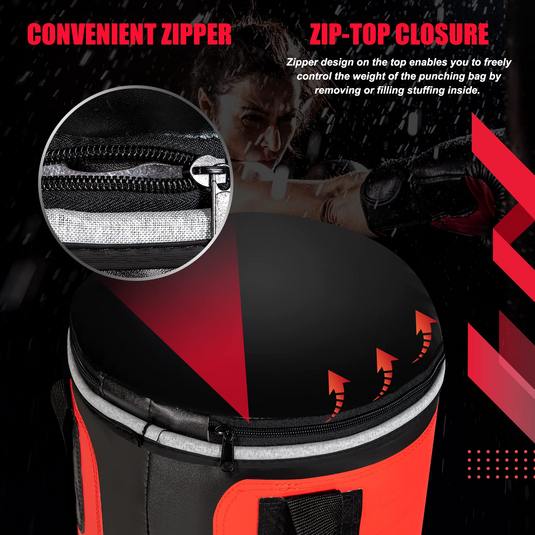Goplus Punching Bag for Adults, 56 lbs Heavy Hanging Boxing Bag Set with 12 OZ Punching Gloves & Hand Wraps - GoplusUS