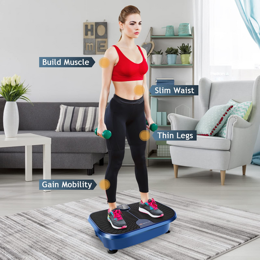 Goplus 3D Vibration Plate Exercise Machine, Whole Body Workout Fitness Platform - GoplusUS