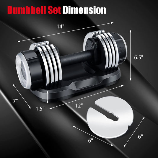 Adjustable Dumbbells, 25 lbs Single Dumbbell - GoplusUS