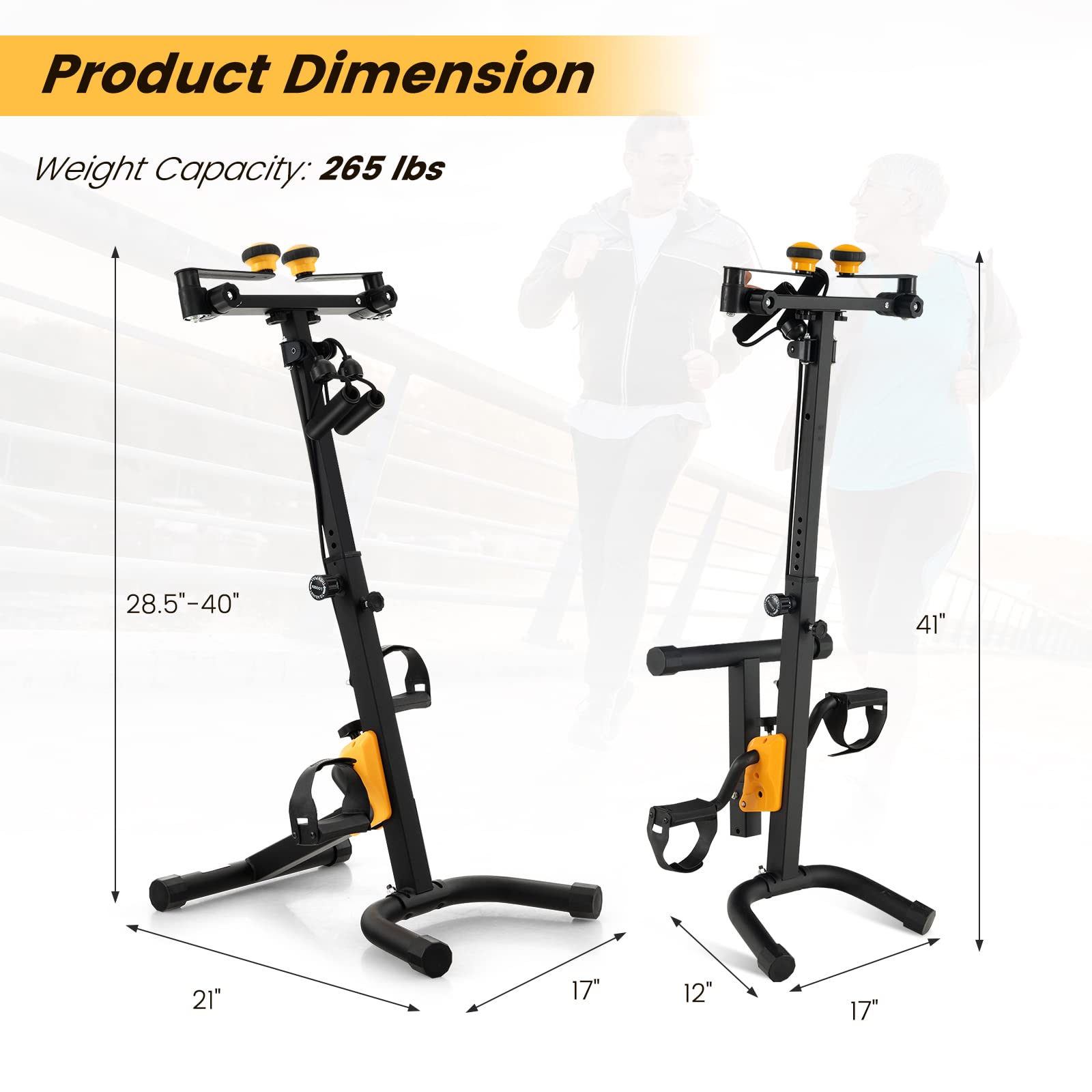 Goplus Foldable Pedal Exerciser for Seniors