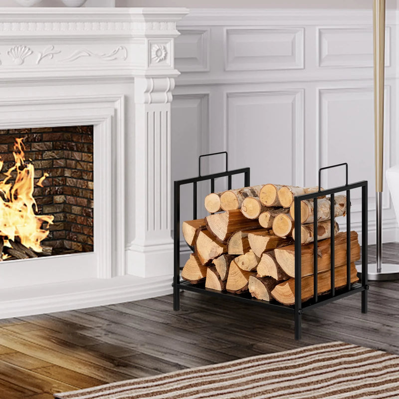 Load image into Gallery viewer, Goplus 16.5&quot; Firewood Rack, Indoor/Outdoor Small Firewood Holder with Handle, Raised Legs - GoplusUS
