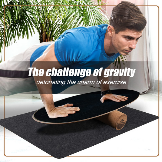 Goplus Balance Board Trainer, 500 LBS Weight Capacity Balancing Board for Core Strength, Skateboard - GoplusUS
