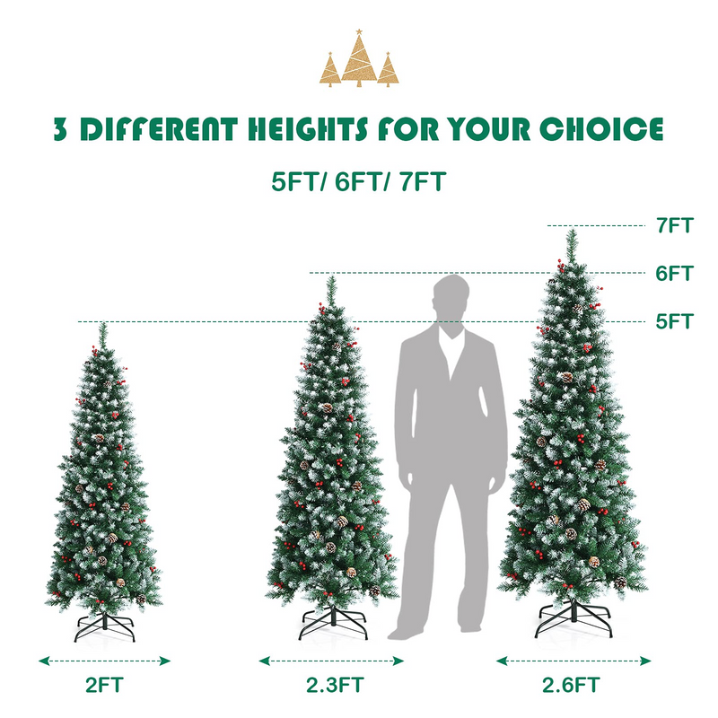 Load image into Gallery viewer, Snow Flocked Artificial Hinged Xmas Tree
