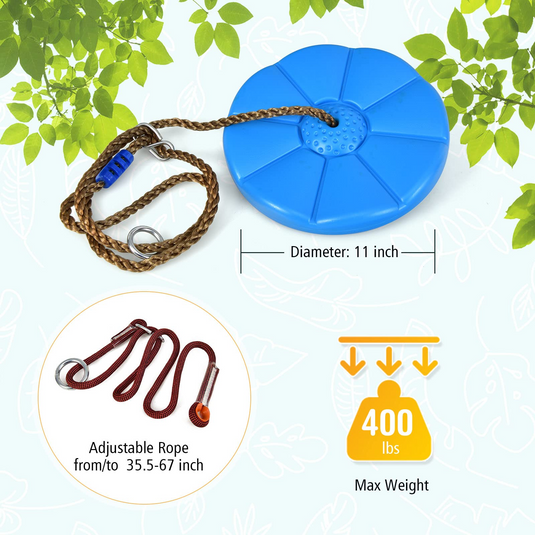Goplus 100FT Zip Line Kit for Backyard Holds up to 400 lbs, Outdoor Zipline for Kids and Adults with Stainless Steel Cable - GoplusUS