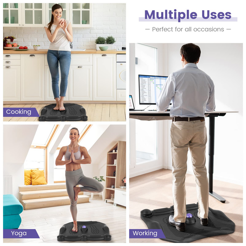 Load image into Gallery viewer, Goplus Standing Desk Mat Anti Fatigue Office, Kitchen Stand Up Desk Mats with 360 Degree Massage Rolling Ball - GoplusUS
