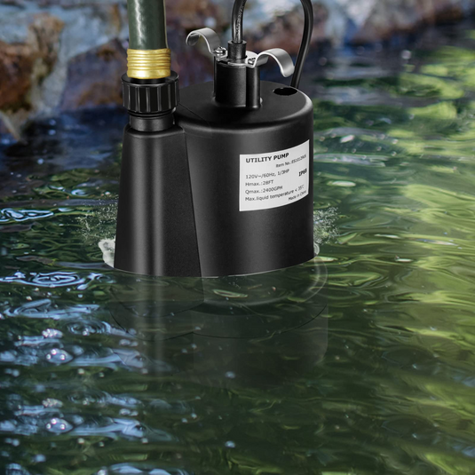 Goplus Submersible Water Pump, 1/3HP 2400GPH Sump Pump w/ 10 FT Cord & Inlet Screen - GoplusUS