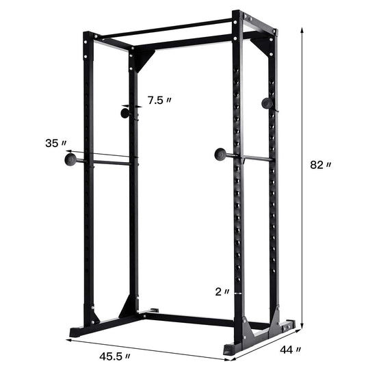 Power Rack Heavy Duty Adjustable Power Cage Multi-Function Fitness Squat Cage for a Complete Home Gym
