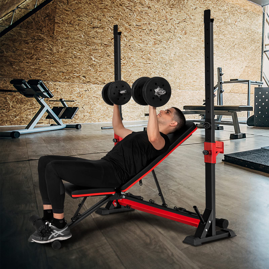 Goplus Adjustable Olympic Weight Bench Press Set GoplusUS