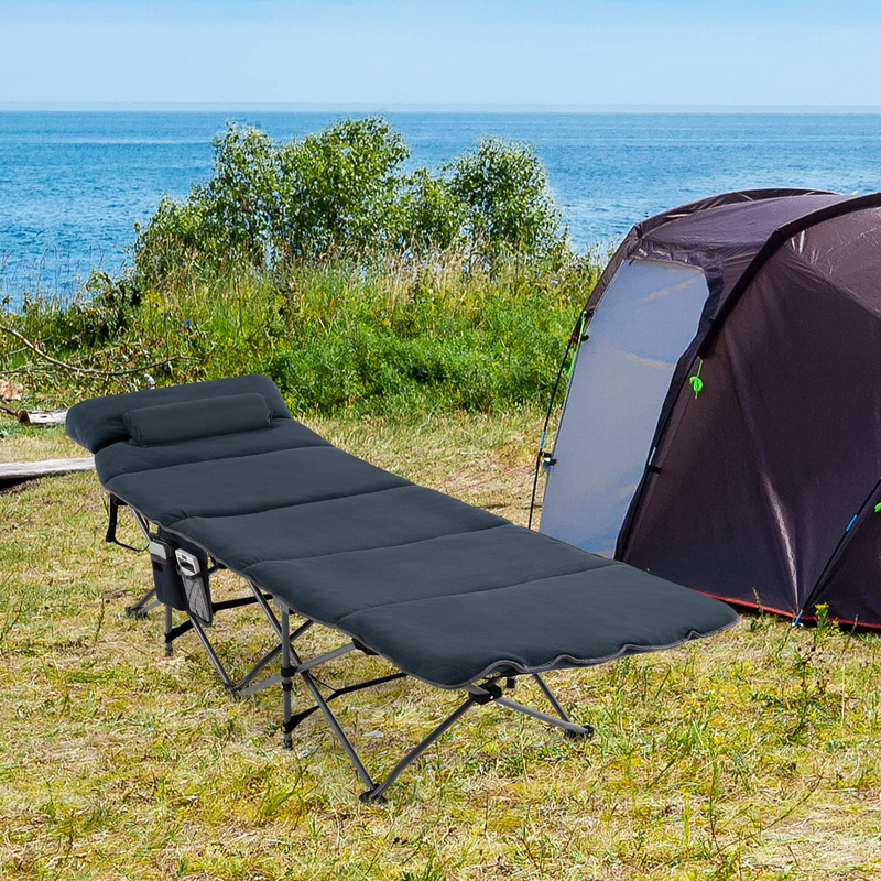 Load image into Gallery viewer, Goplus Camping Cot, Folding Camping Cot with Mattress, Pillow - GoplusUS
