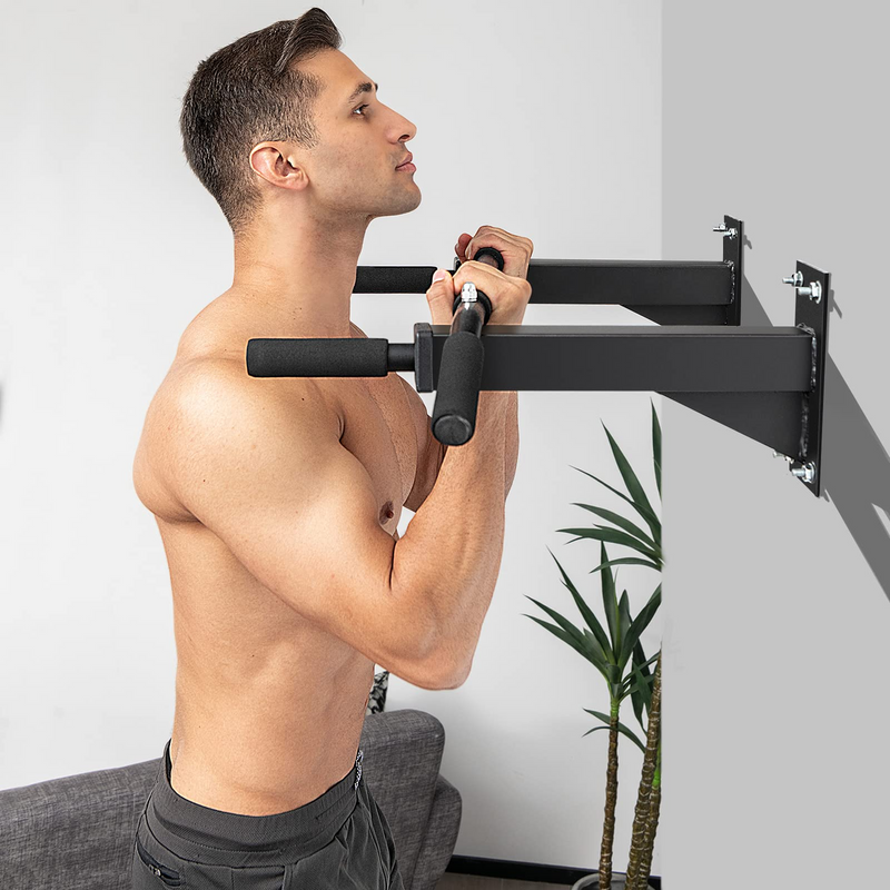 Load image into Gallery viewer, Goplus Wall Mounted Pull Up Bar, Steel Chin Up Bar w/ 3 Grip Positions, Multifunctional Pullup Bar for Indoor Home Gym Strength Training Full Body Workout Fitness - GoplusUS
