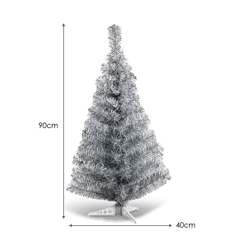 Load image into Gallery viewer, Goplus 3ft Silver Pencil Christmas Tree, Artificial Slim Tree - GoplusUS
