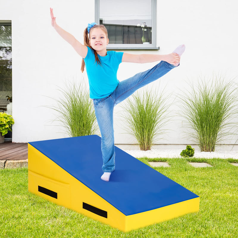 Load image into Gallery viewer, Goplus Gymnastics Mat, Incline Wedge Ramp w/Carrying Handles for Tumbling Aerobic Exercise Home and Gym
