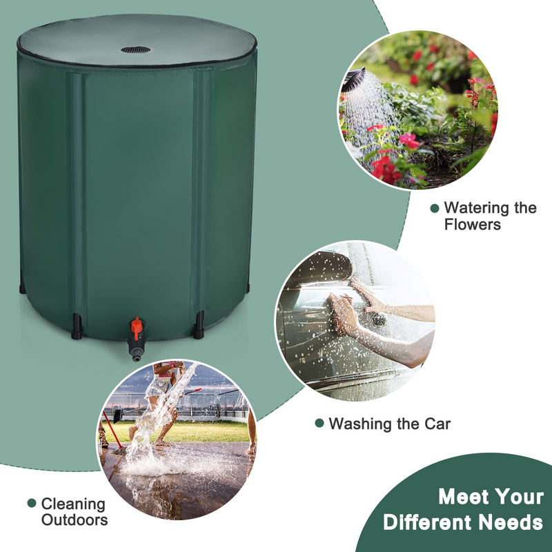 Load image into Gallery viewer, Goplus Portable Rain Barrel Water Collector Collapsible Tank - GoplusUS
