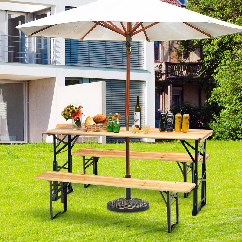 Load image into Gallery viewer, Goplus Folding Picnic Beer Table, Outdoor Camping Table - GoplusUS
