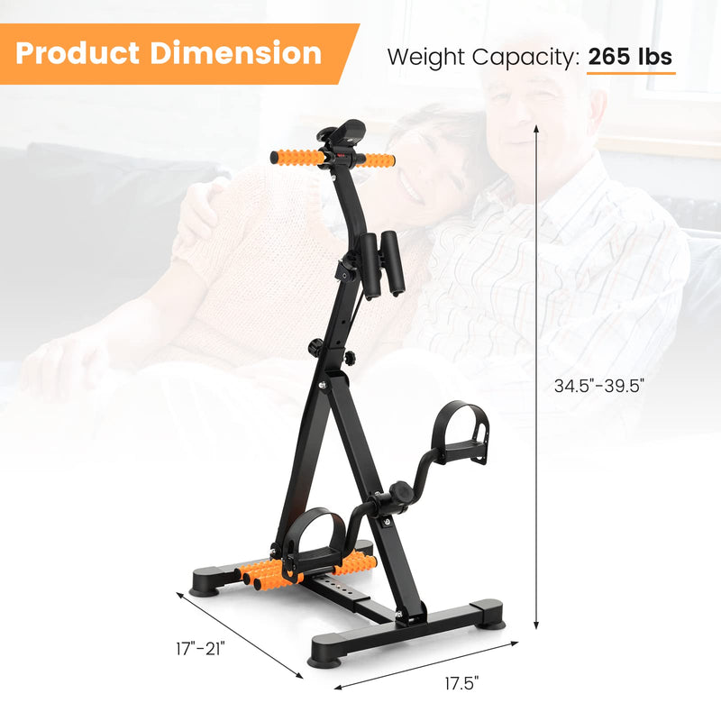 Load image into Gallery viewer, Goplus Pedal Exerciser for Seniors, Adjustable Hand Arm Leg Knee Exercise Equipment
