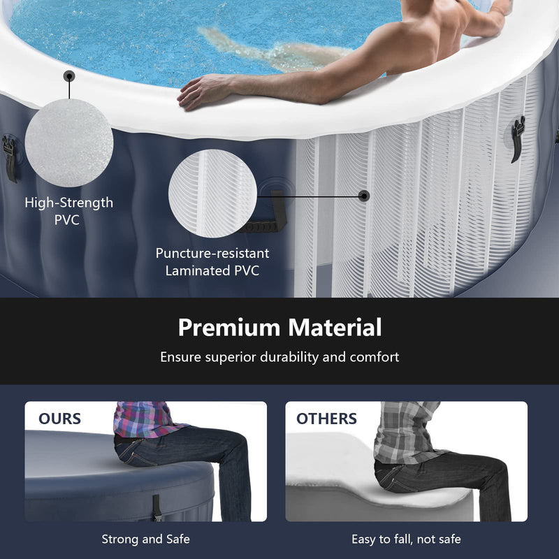 Load image into Gallery viewer, Inflatable Hot Tub Spa, 71inch x 27inch 4 Person Portable Hot Tub - GoplusUS
