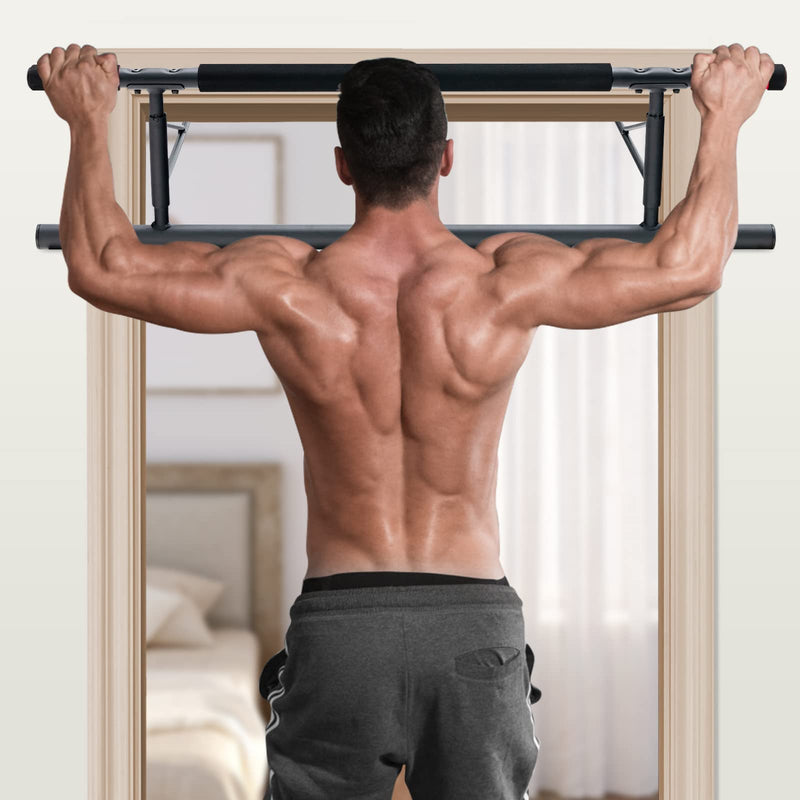 Load image into Gallery viewer, Goplus Pull Up Bar for Doorway, Folding Strength Training Chin-up Bar with Non-slip Foam Wrapped Grips, - GoplusUS
