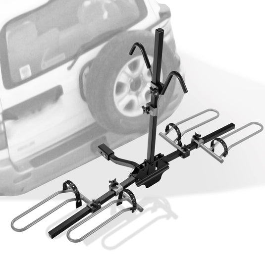 Goplus Hitch Mount Bike Rack, Folding 2-Bike Platform Style Carrier for MTB - GoplusUS