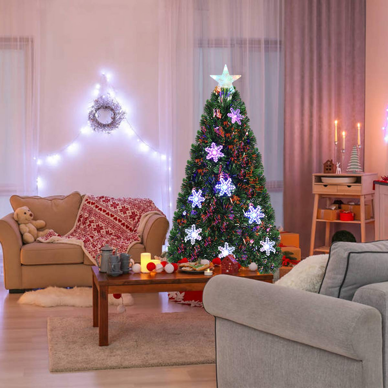 Load image into Gallery viewer, Goplus Pre-Lit Fiber Optic Artificial Christmas Tree - GoplusUS
