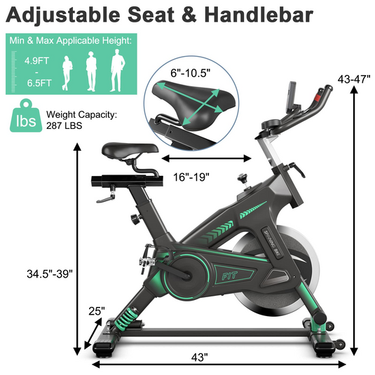 Goplus Indoor Cycling Bike, Stationary Exercise Bike Workout Bike with Device Holders - GoplusUS