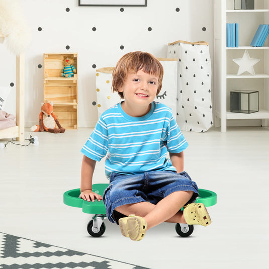 Goplus Kids Scooter Board, Sitting Floor Scooter with Handles, Non-marring Universal Casters for Gym Class - GoplusUS