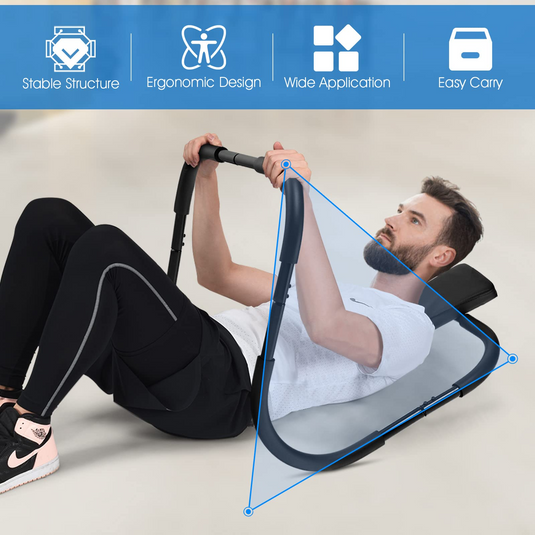 Goplus AB Fitness Crunch, Portable Abdominal Machine Workout Exerciser for Core Strength - GoplusUS