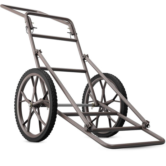 Folding Deer Game Cart Larger Capacity 500lbs Hauler Utility Gear Dolly Cart Hunting Accessories - GoplusUS