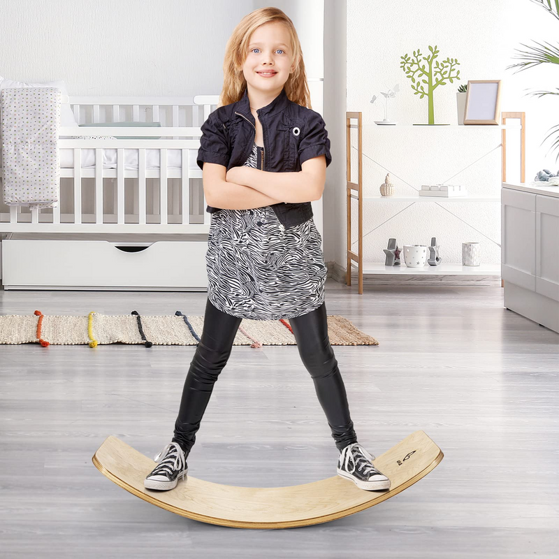 Load image into Gallery viewer, 35Inch Wooden Balance Board for Kids &amp; Adults Support 660LBS - GoplusUS
