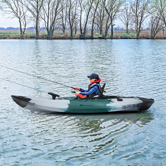 Goplus Sit-on-Top Fishing Kayaks for Adults, 9.7 FT One Person Recreational Touring Kayak - GoplusUS